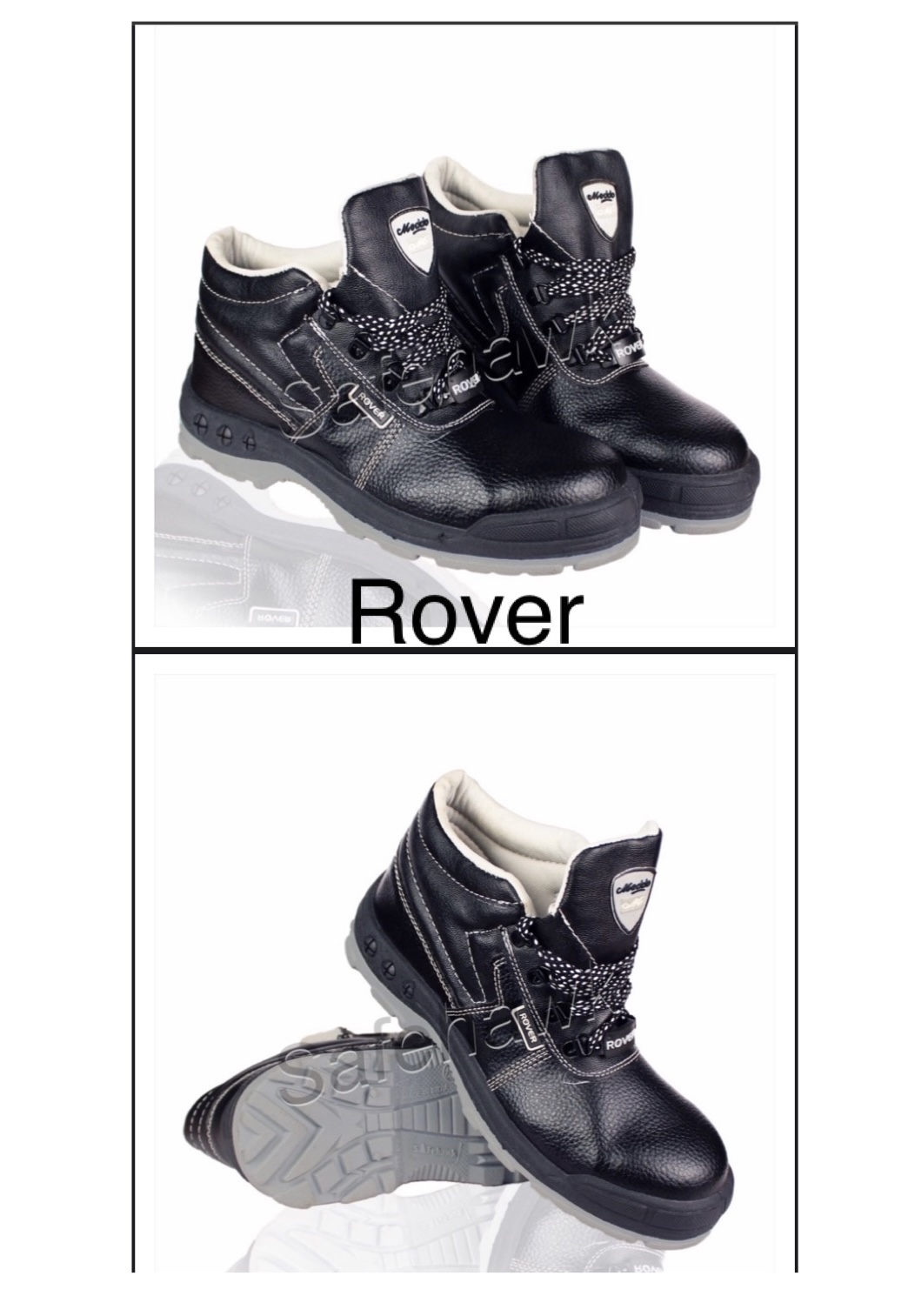 Rubber Steel Toe Safety Shoes Black_3