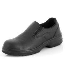 Real Leather Steel Toe Safety Shoes Black_0