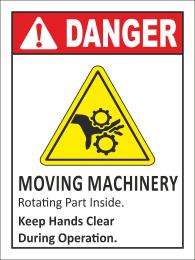 BLMC Industrial Caution and Warning Polycarbonate Self Adhesive Label 4 x 3 inch Multicolour_0