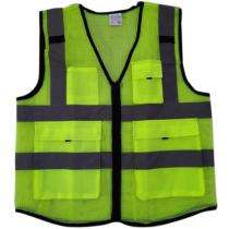 Sicuro Polyester Safety Jackets S Reflective Green_0