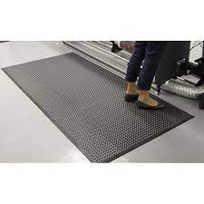 Samrat Polymers Floor Mats Anti-Fatigue Natural Rubber (3 x 3) ft x 10 mm Grey_1