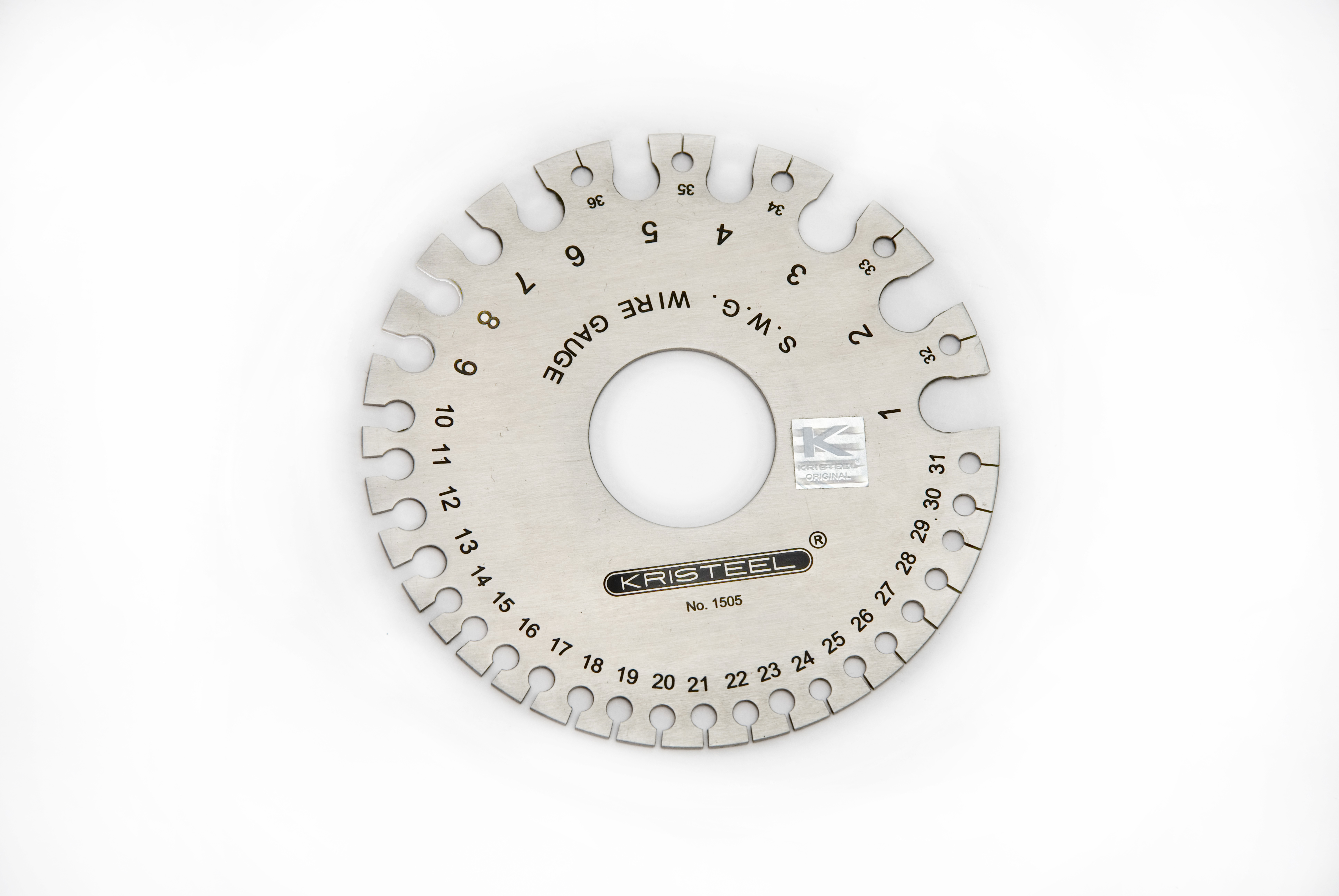 KRISTEEL SWG Round Wire Measuring Gauges 1505 1 - 36 SWG_1