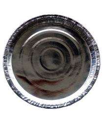 Plain Paper Disposable Plates Round 12 Inch Silver_0