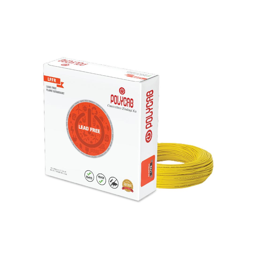 Polycab 1.5 sqmm Stranded Electric Wire Yellow 90 m_4