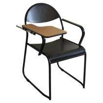 Metal Black Student Flap Chair 16.11" x 18.86" x 29.08"_0