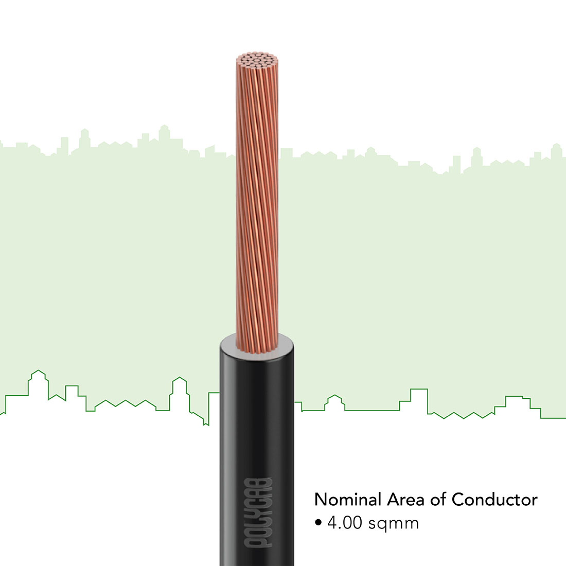 Polycab 4 sqmm Stranded Electric Wire Black 90 m_1