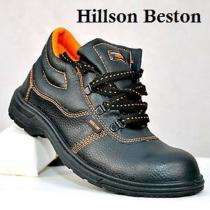 Hillson Leather Steel Toe Safety Shoes Black_0