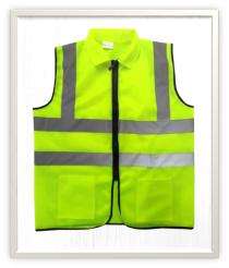 Uber Stitch 120 gsm Polyester Safety Jackets L Without Sleeves Yellow_0