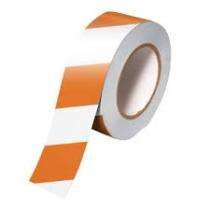 3 Inch Non Adhesive LDPE Warning Tape 30 micron Orange and White_0