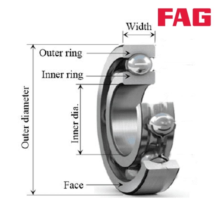 FAG 6304-2RSR Ball Bearings Natural Rubber, Steel_2