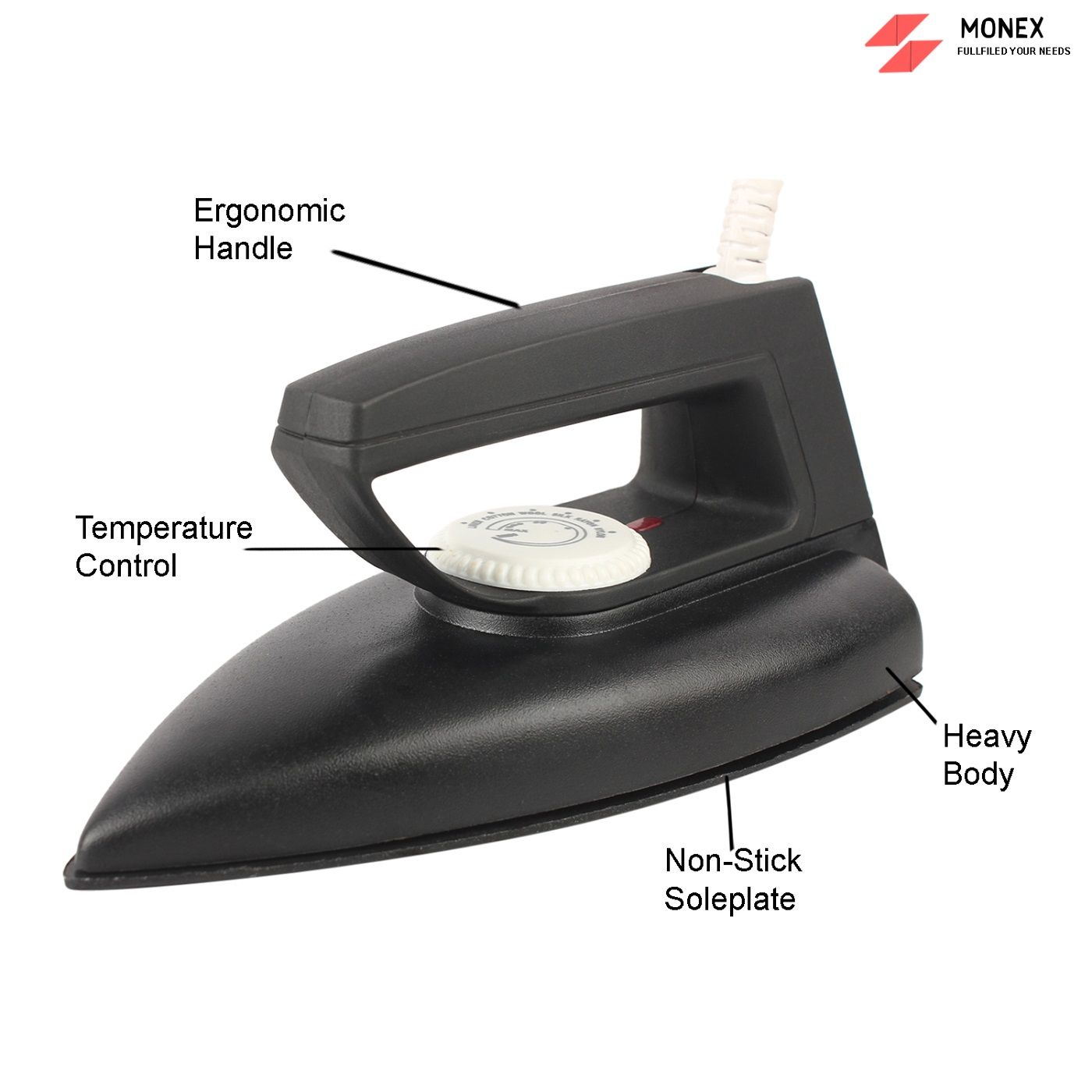 Monex Evo Black 1000 W Dry Iron_1