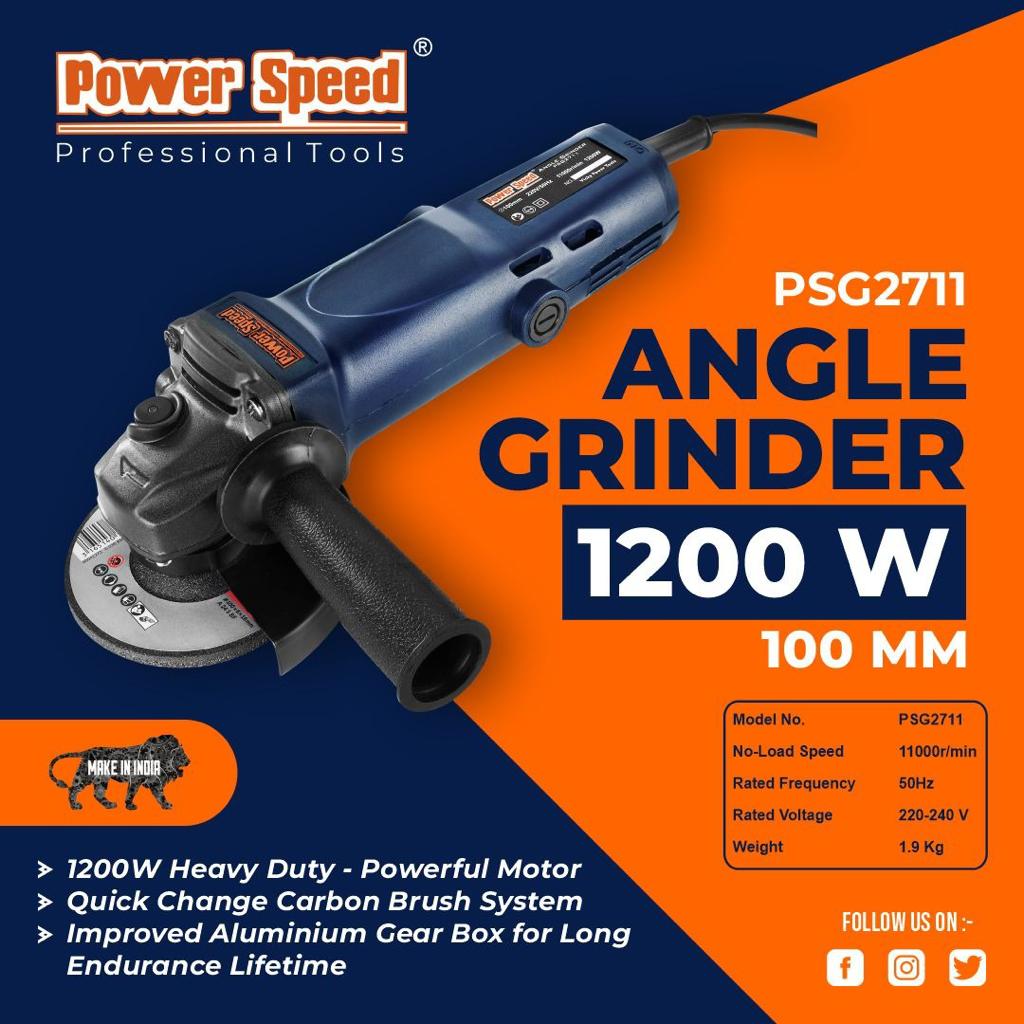 Buy Power Speed PSG2711 125 mm Angle Grinders 1200 W 11000 rpm online ...