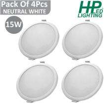HP LED LIGHTING 15 W Round LED Panel Lights Recessed Mounted_0