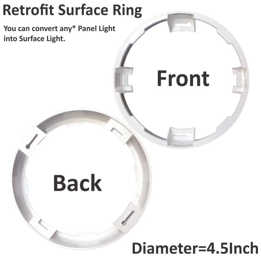 HP LED LIGHTING 8 W Round LED Panel Lights Recessed Mounted_4