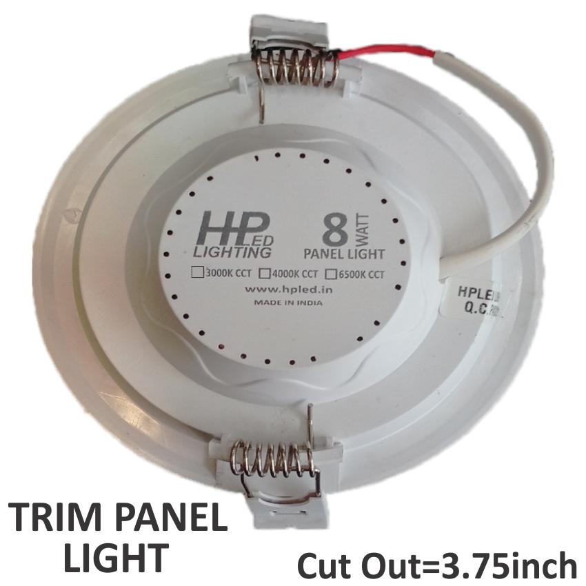 HP LED LIGHTING 8 W Round LED Panel Lights Recessed Mounted_2