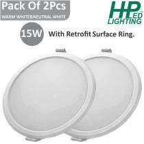 HP LED LIGHTING 15 W Round LED Panel Lights Recessed Mounted_0