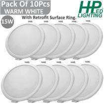 HP LED LIGHTING 15 W Round LED Panel Lights Recessed Mounted_0