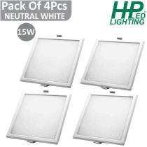 HP LED LIGHTING 15 W Square LED Panel Lights Recessed Mounted_0