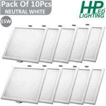 HP LED LIGHTING 15 W Square LED Panel Lights Recessed Mounted_0