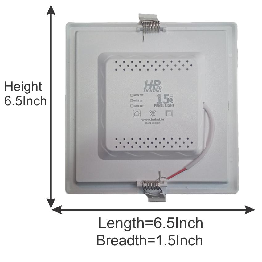 HP LED LIGHTING 15 W Square LED Panel Lights Recessed Mounted_2