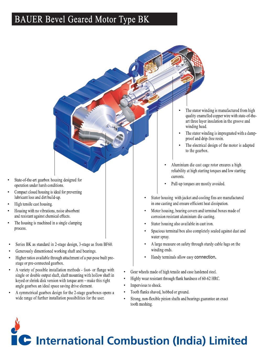 BAUER 0.18 - 45 kW Bevel Gear Motor 150 - 18500 Nm_2