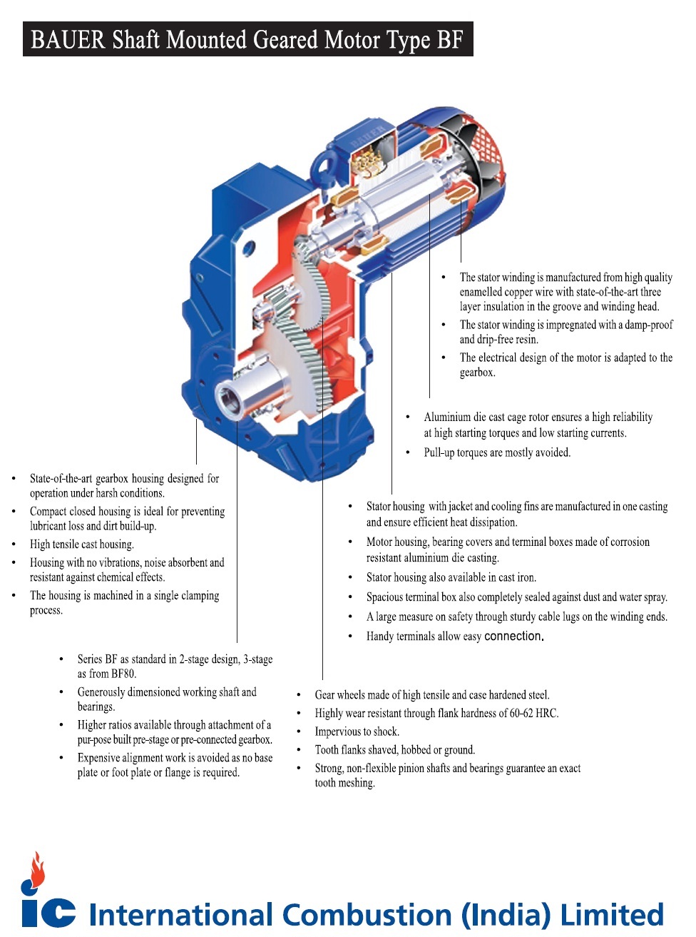 BAUER 0.18 - 45 kW Helical Gear Motor 100 - 18500 Nm_2