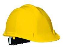 PVC Yellow Ratchet Safety Helmets_0