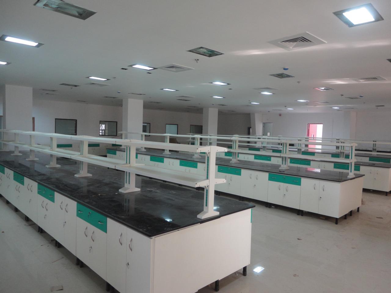 Mild Steel Laboratory Table White_1