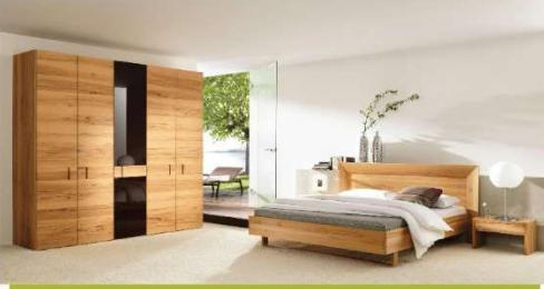 KENT Wood Designer King Size Bed 60 x 80 inch Light Brown_1