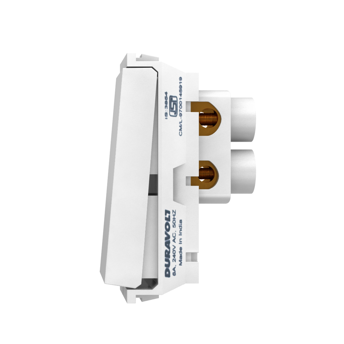 DURAVOLT ROYAL MODULAR SWITCH DEM 9201 White 6 A Electrical Switches_1