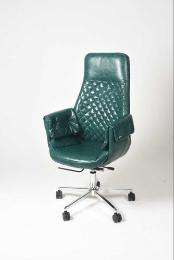 AMARJYOTI Executive Green 985 x 635 x 605 mm Leather Office Chairs_0