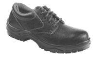 Bata Print Leather Steel Toe Safety Shoes Black_0