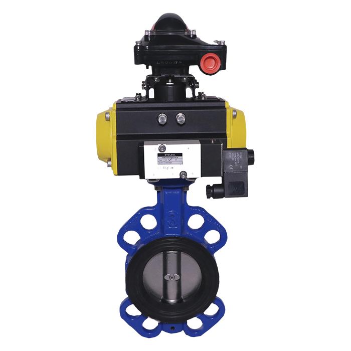 STOLZEL 40 - 600 mm Pneumatic CI Butterfly Valves Wafer PN 10_1