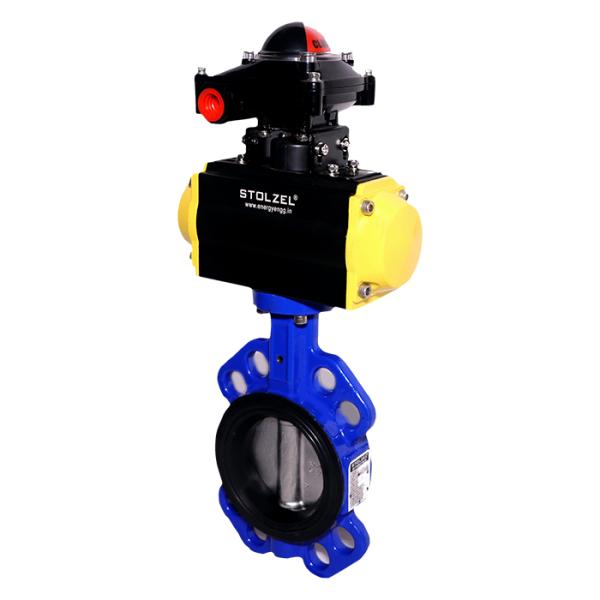 STOLZEL 40 - 600 mm Pneumatic CI Butterfly Valves Wafer PN 10_2