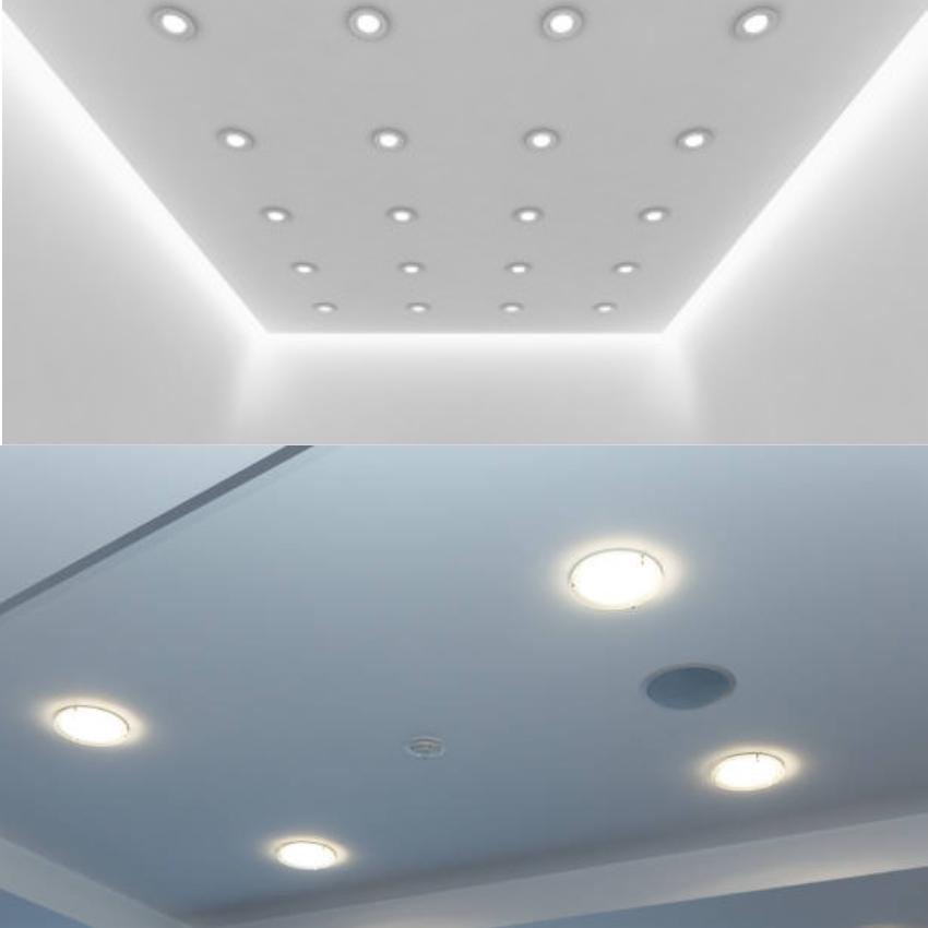 HP LED LIGHTING 7 W Round LED Panel Lights Recessed Mounted_3