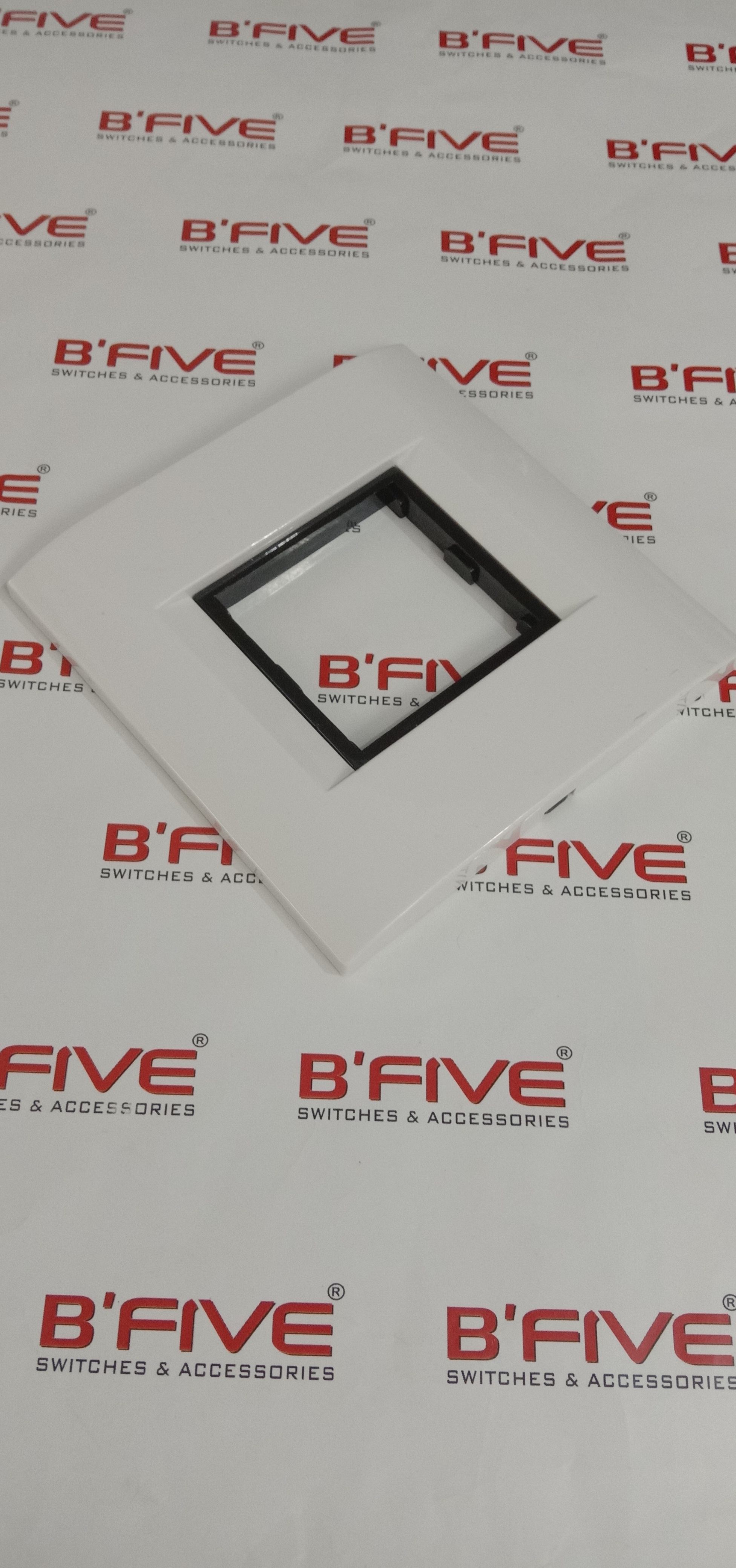 B'FIVE B-76T 8 Module White Modular Switch Plate Cover_2