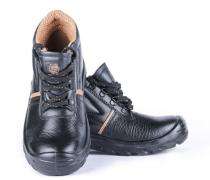 Hillson Apache Grain Leather Steel Toe Safety Shoes Black_0