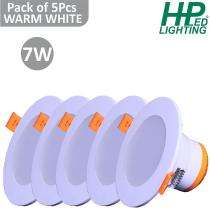 HP LED LIGHTING 7 W Round LED Panel Lights Recessed Mounted_0