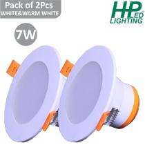 HP LED LIGHTING 7 W Round LED Panel Lights Recessed Mounted_0