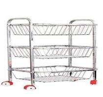 Stainless Steel Rectangular Basket Kitchen Storage Organiser 3 x 2 ft_0
