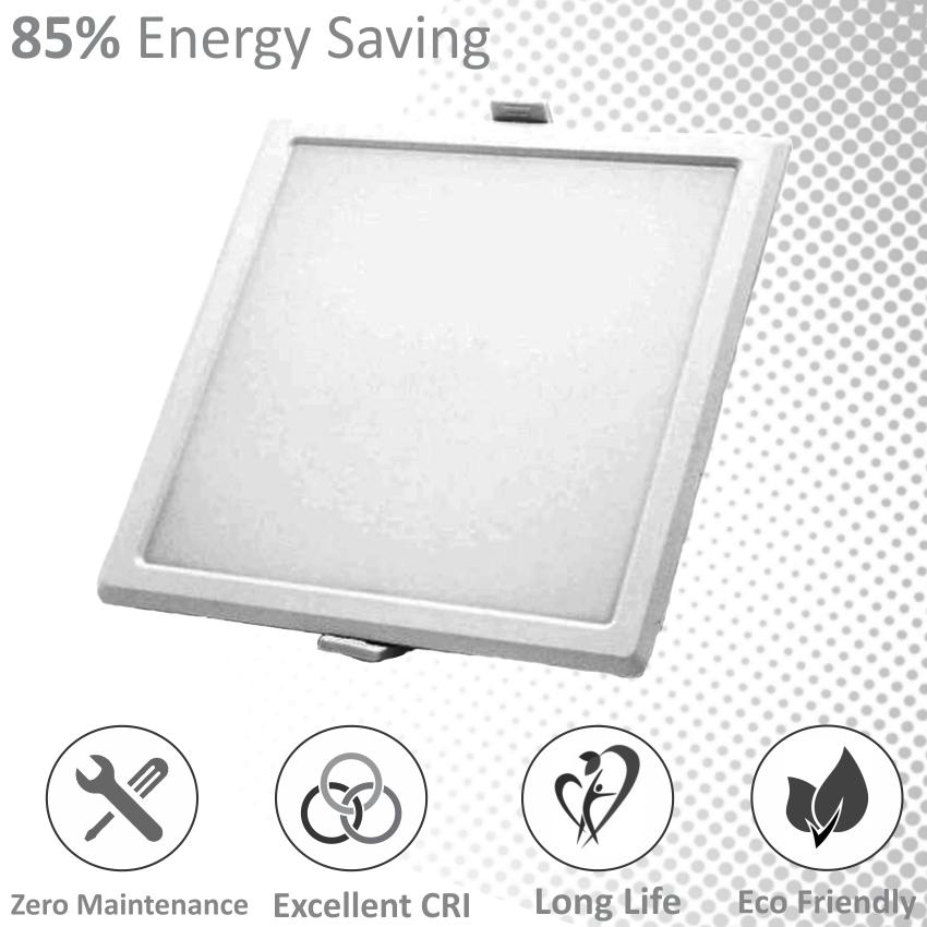 HP LED LIGHTING 8 W Square LED Panel Lights Recessed Mounted_3