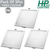 HP LED LIGHTING 8 W Square LED Panel Lights Recessed Mounted_0