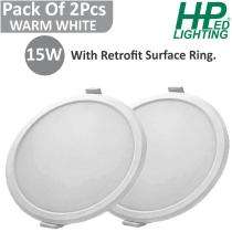 HP LED LIGHTING 15 W Round LED Panel Lights Recessed Mounted_0