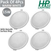 HP LED LIGHTING 15 W Round LED Panel Lights Recessed Mounted_0