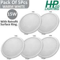 HP LED LIGHTING 15 W Round LED Panel Lights Recessed Mounted_0