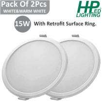 HP LED LIGHTING 15 W Round LED Panel Lights Recessed Mounted_0