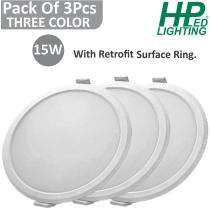 HP LED LIGHTING 15 W Round LED Panel Lights Recessed Mounted_0