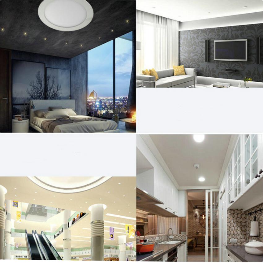 HP LED LIGHTING 15 W Round LED Panel Lights Recessed Mounted_2