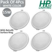 HP LED LIGHTING 15 W Round LED Panel Lights Recessed Mounted_0