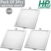 HP LED LIGHTING 15 W Square LED Panel Lights Recessed Mounted_0